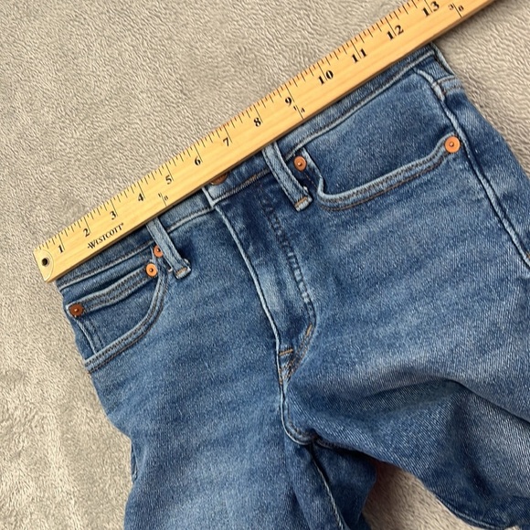 Madewell 25, 0 Cali Demi-Boot Cotton Blend High Rise Blue Denim Jeans - Picture 6 of 14